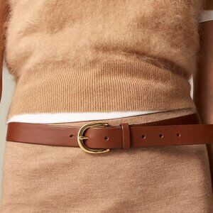 J. Crew Classic belt in Italian leather - Dark Nutmeg